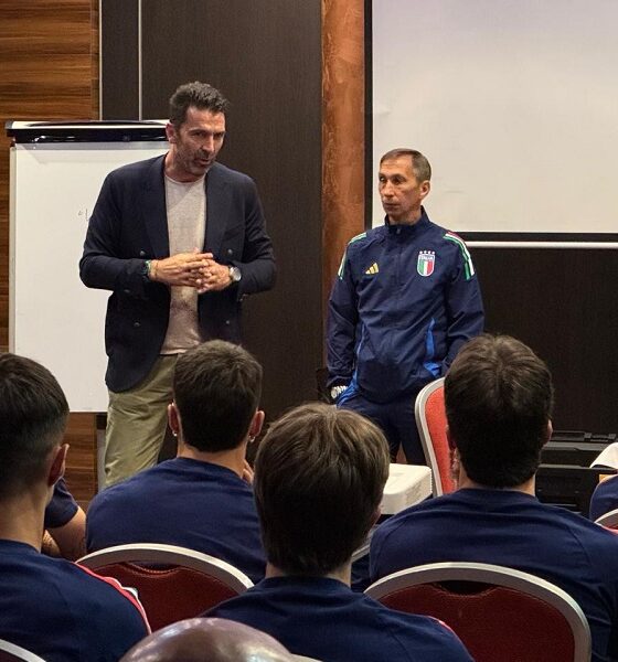 Buffon con Nunziata (Credit FIGC)