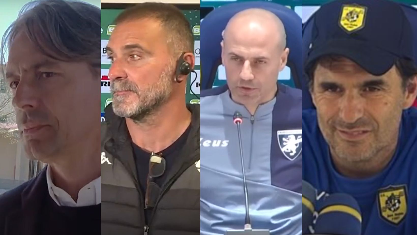 Inzaghi (Pisa), D'Angelo (Spezia), Bianco (Frosinone), Pagliuca (Juve Stabia)