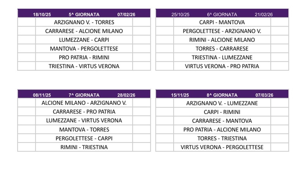 Calendario Primavera 3A
