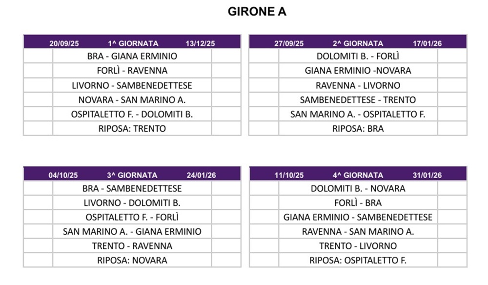Calendario Primavera 4A