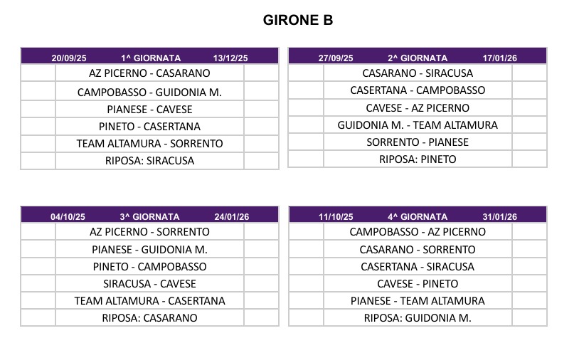 Calendario Primavera 4B