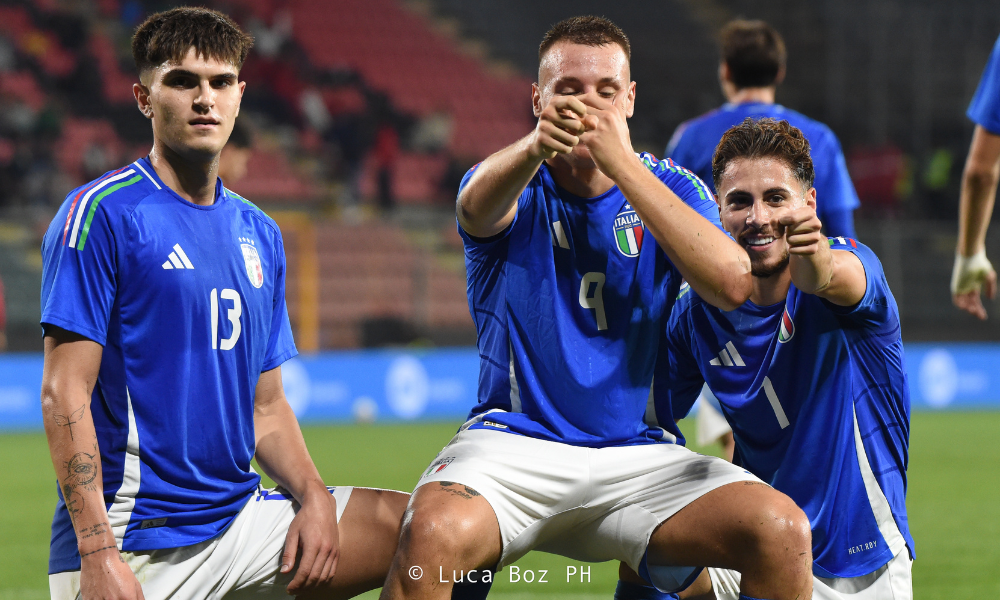 Camarda esultanza Italia U21