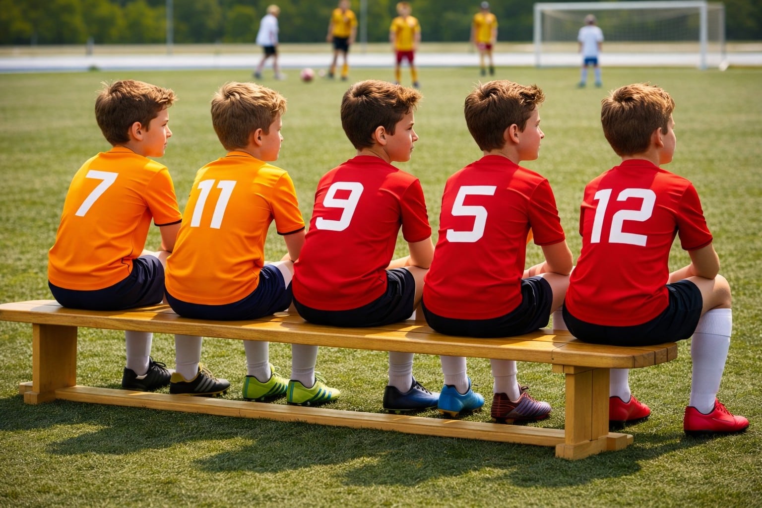 Bambini alla partita di calcio